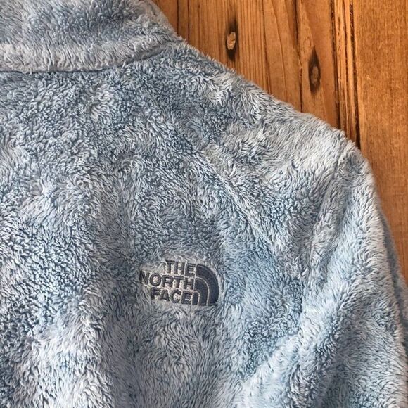AS IS North Face XS Fuzzy Blue Sweater - Picture 8 of 9
